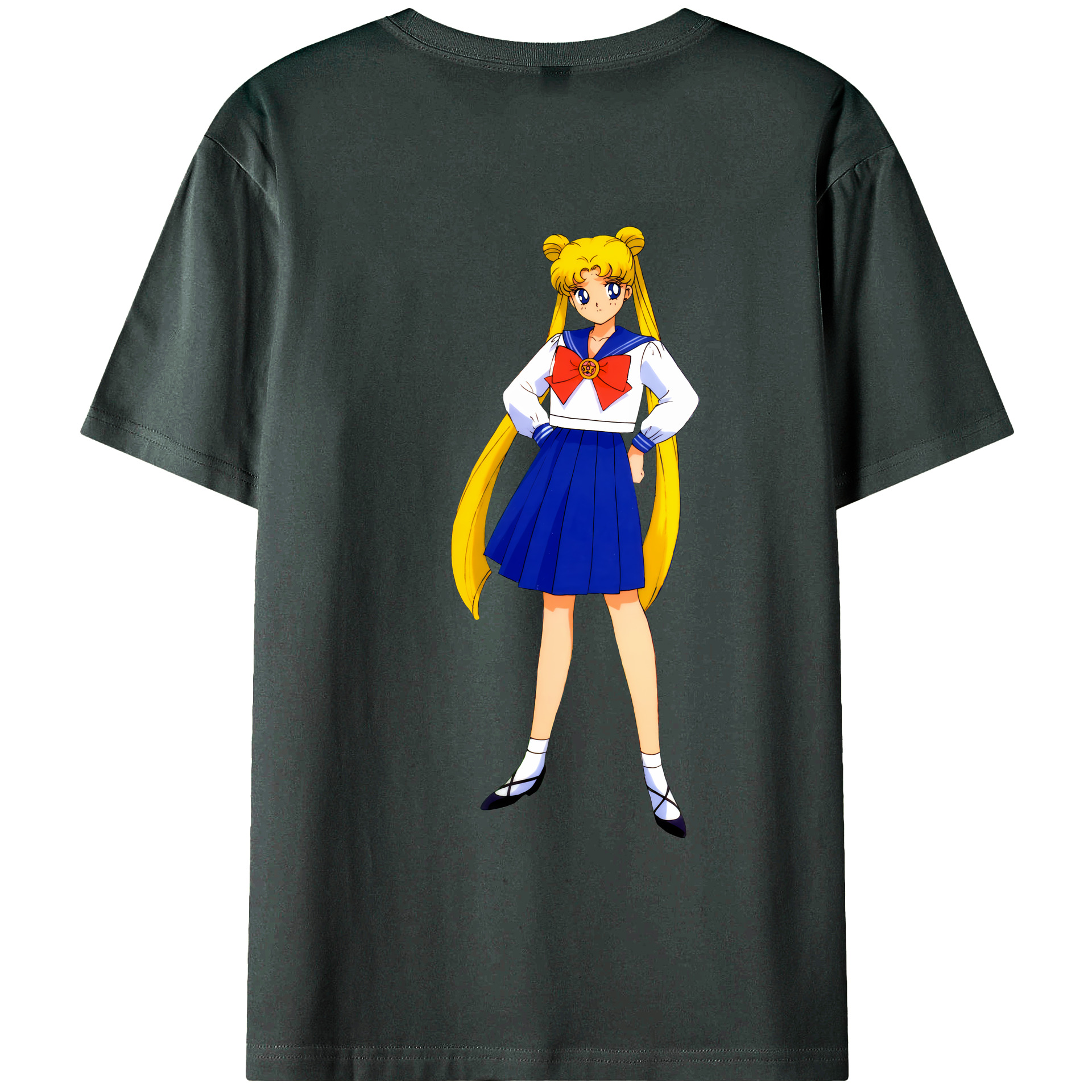 （画像用） 美少女戦士セーラームーン 愛野 美奈子 あいの みなこ Sailor Moon Aino Minako 綿100％ メンズ半袖Tシャツ（バックプリント） 通気性
